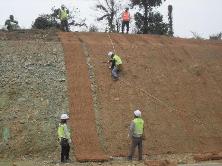jaring sabut kelapa untuk pencegahan longsor