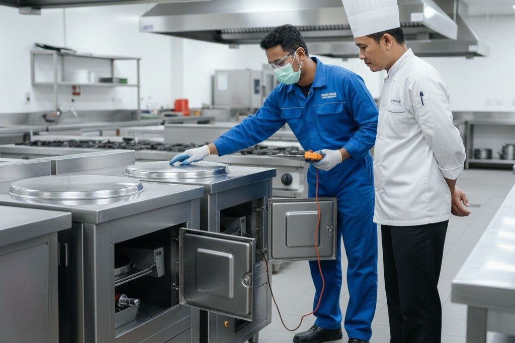 rice steamer dapur komersial