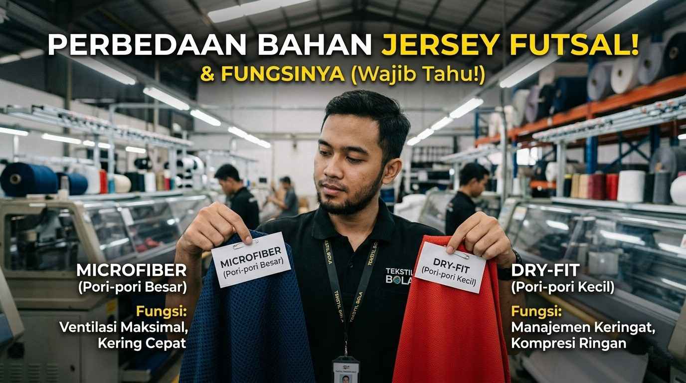 perbedaan bahan jersey futsal dan fungsinya