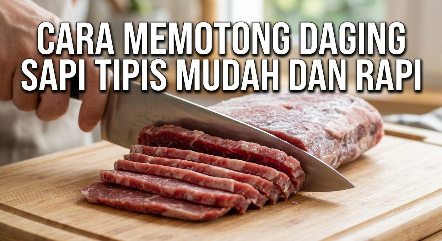 cara memotong daging sapi tipis mudah dan rapi