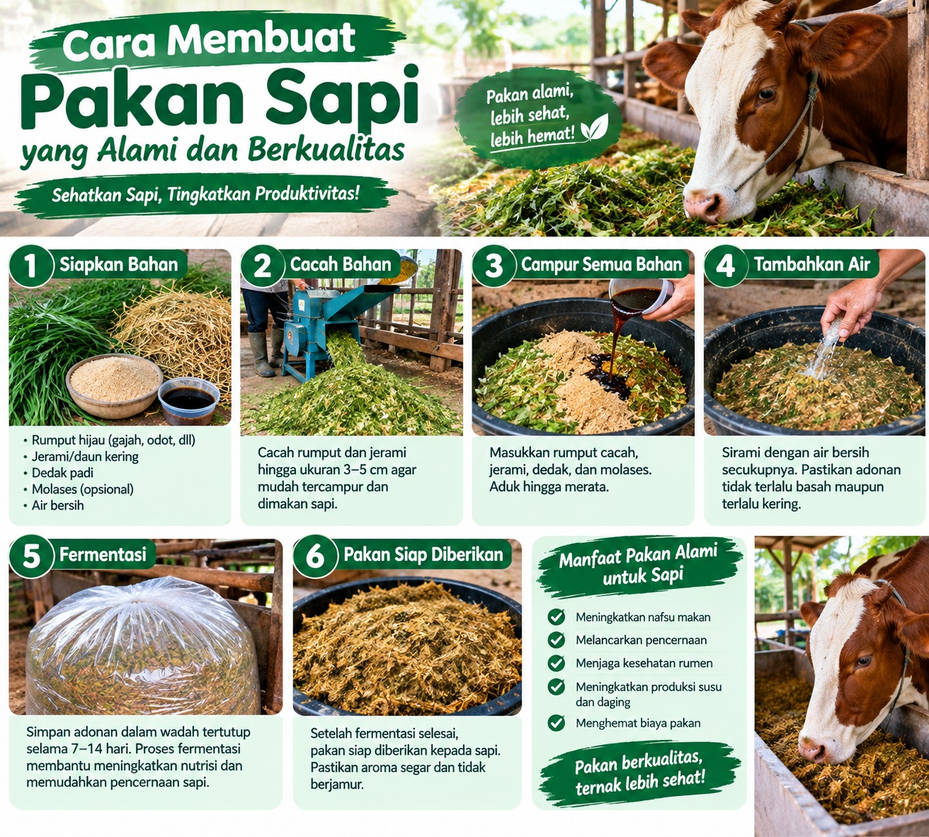 cara membuat pakan sapi